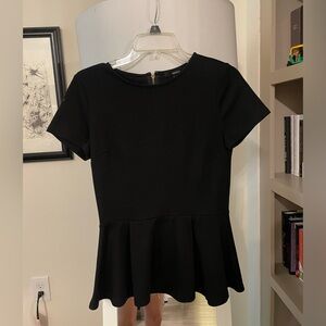 Black Peplum Top, Forever 21 M